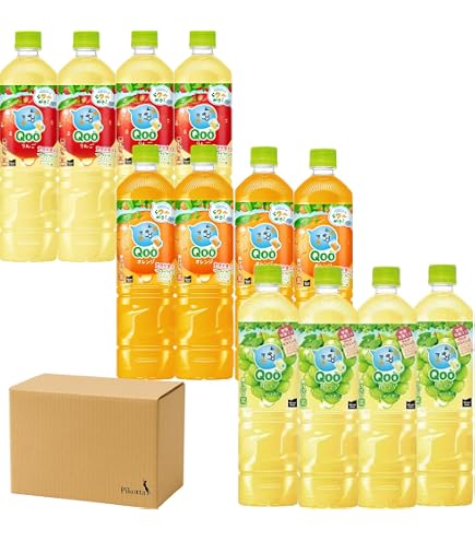 Amazon.co.jp: Qoo クー 425ml オレンジ りんご 白ぶどう 3種 x各8本